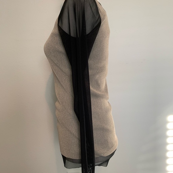 Unique Gold/Black Mesh Top - Picture 5 of 7